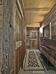 interior view of a corridor in the rustic apartment
