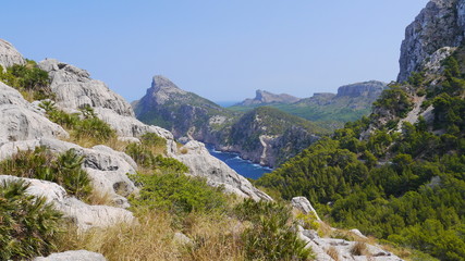 Fototapeta na wymiar Sea bay among mountains