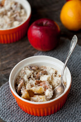 Orange and apple crumble