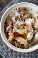 Orange and apple crumble