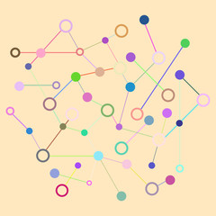 Social Network Graphic Concept. Abstract Background with Dots Array and Lines. Geometric Modern Technology Concept. Connection Structure.