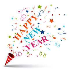 Happy New Year greeting card