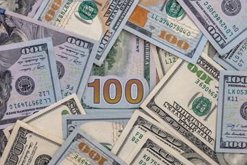 Heap of dollars as texture