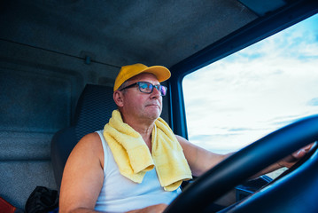 Driving a truck