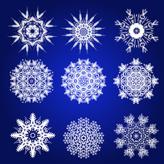 Decorative Snowflakes Vector Set