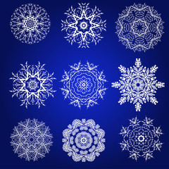 Decorative Snowflakes Vector Set