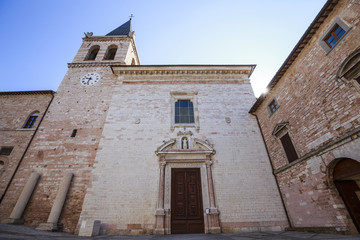 Fototapeta na wymiar Spello. Saint Maria Maggiore church in Umbria in Italy