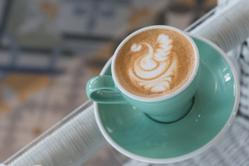A cup of latte art