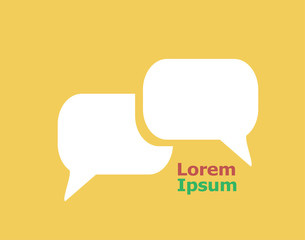 Abstract background with Speech Bubbles symbol. Chat icon. Concept showing conversation and discussion, question and answer.