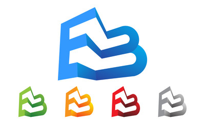 E B letter, E b logo design