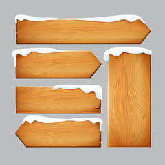 Realistic nature vintage wooden sign vector illustration eps10 0