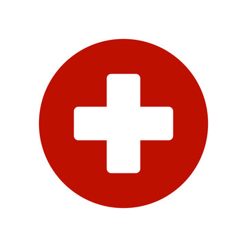 Red Medicine sign icon vector
