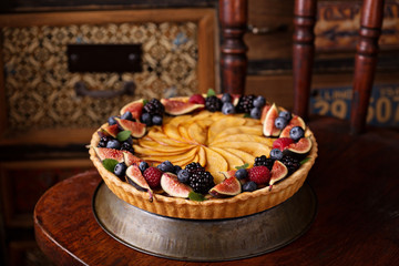 Traditional french apple tart