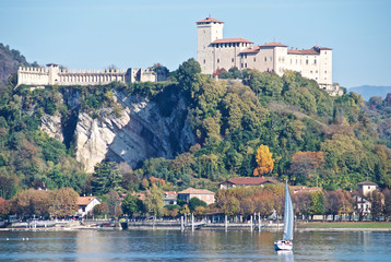 Beautiful view on the Rocca di Angera