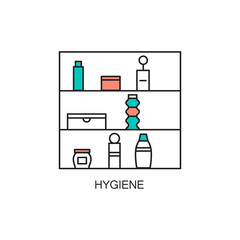 Fototapeta premium Hygiene line icon.