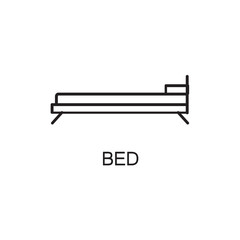 Bed line icon.