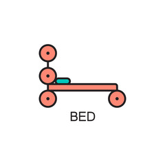 Bed line icon.