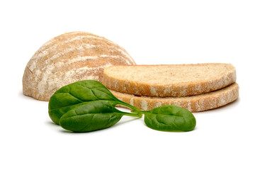 Bread and spinach