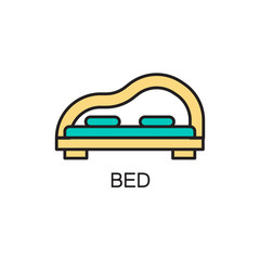 Bed line icon.