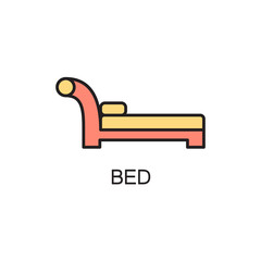 Bed line icon.