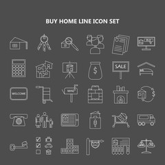 Buy home vector icon set