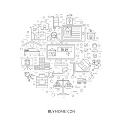 Buy home vector icon set