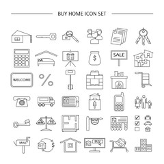 Buy home vector icon set