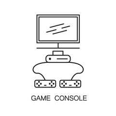 Fototapeta premium Game console line icon.