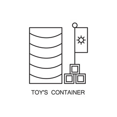 Toy's container line icon.