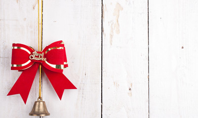 Christmas background with Christmas decoration shine bells with