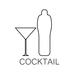 Alcoholic beverages line icon