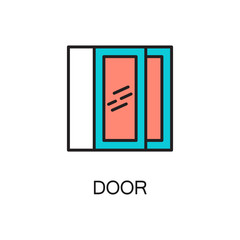 Door line icon.