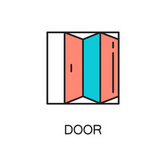 Door line icon.