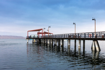 pier in ocean bay