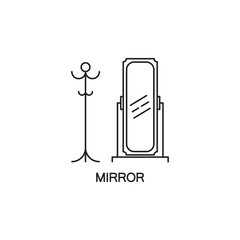 Mirror flat icon.