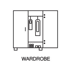Wardrobe flat icon.