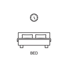 Bed flat icon.
