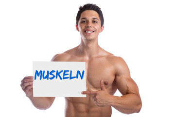 Bodybuilding Bodybuilder Muskeln Muskel Schild Body Building Man