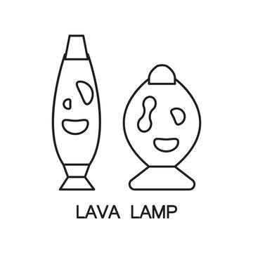 Lava lamp flat icon.