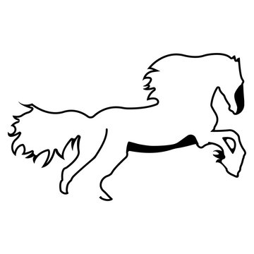 Vector logo horse. Brand color silhouette icon.
