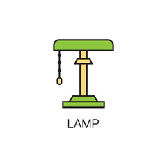 Lamp line icon. High quality pictogram.  Outline vector symbol for design website or mobile app. Thin line sign  for logo, visit card, etc.