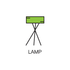 Lamp line icon. High quality pictogram.  Outline vector symbol for design website or mobile app. Thin line sign  for logo, visit card, etc.