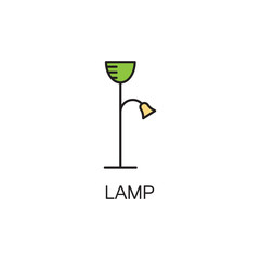 Lamp line icon. High quality pictogram.  Outline vector symbol for design website or mobile app. Thin line sign of lamp for logo, visit card, etc.