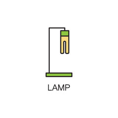 Lamp line icon. High quality pictogram.  Outline vector symbol for design website or mobile app. Thin line sign of lamp for logo, visit card, etc.