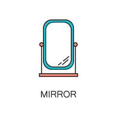 Mirror line icon.