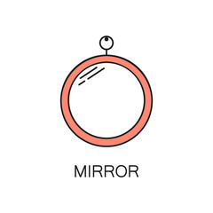 Mirror line icon.