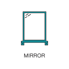 Mirror line icon.