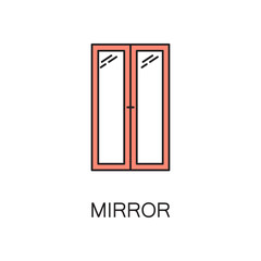 Mirror line icon.