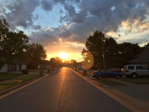 Sunrise on the street