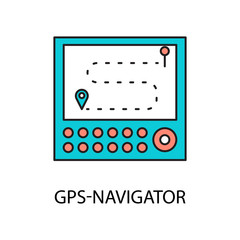 Game console line icon. Thin line pictogram for webdesign. Outline high quality sign for design websete, mobile app, logo. 